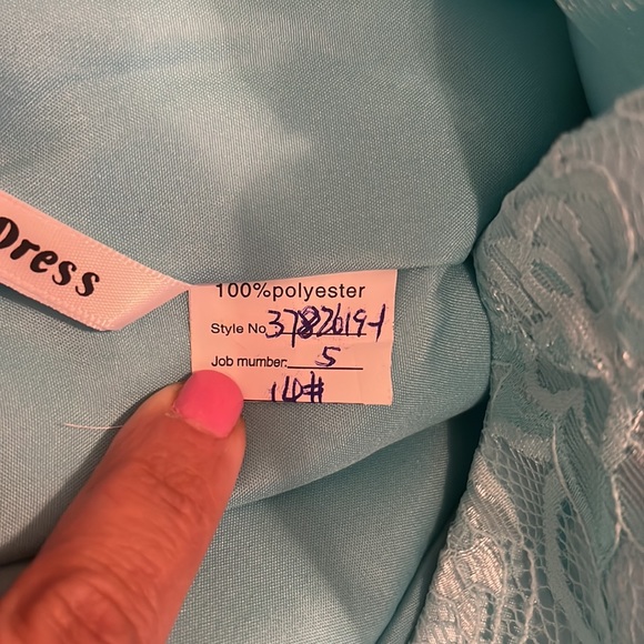 Cocktail dress teal color size 14 - Picture 6 of 7